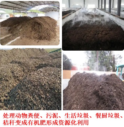處理動物糞便、污泥、生活垃圾、餐廚垃圾、秸稈變成有機肥形成資源化利用.jpg